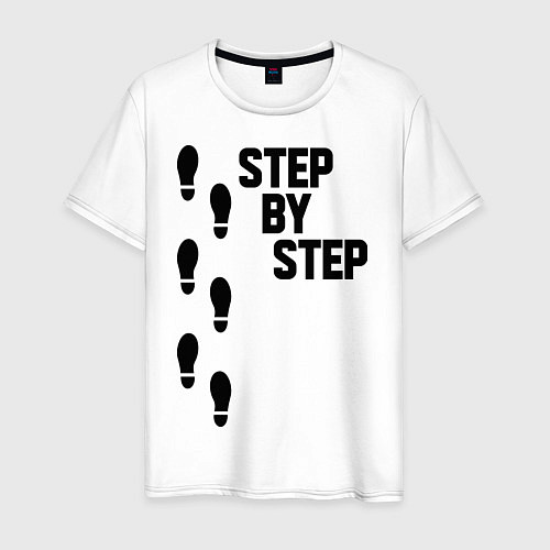 Мужская футболка Step by Step / Белый – фото 1