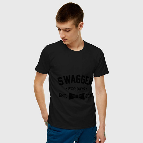 Мужская футболка SWAGGER / Черный – фото 3