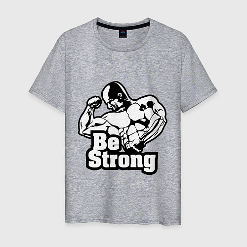 Мужская футболка Be Strong / Меланж – фото 1
