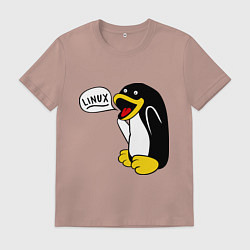 Мужская футболка Пингвин: Linux