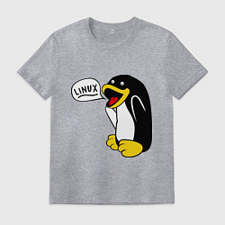 Мужская футболка Пингвин: Linux