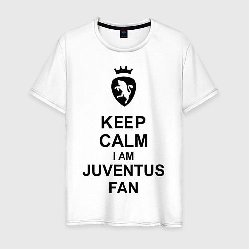 Мужская футболка Keep Calm & Juventus fan / Белый – фото 1