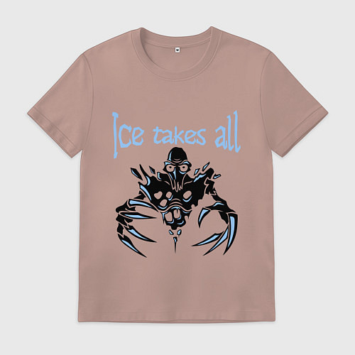 Мужская футболка Ice Takes All / Пыльно-розовый – фото 1