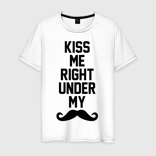 Мужская футболка Kiss me / Белый – фото 1