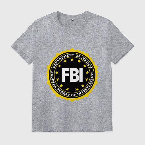 Мужская футболка FBI Departament / Меланж – фото 1
