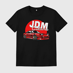 Футболка хлопковая мужская JDM Culture, цвет: черный