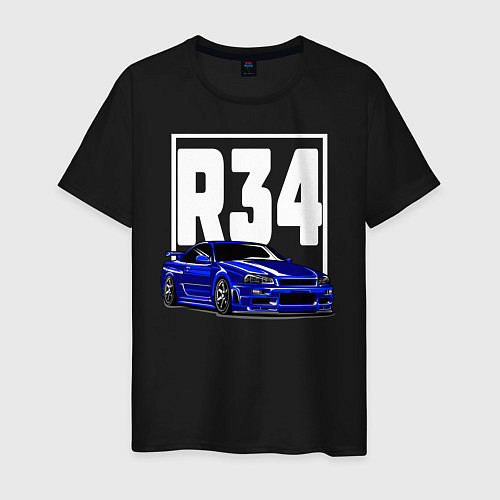 Мужская футболка R34 Nissan / Черный – фото 1