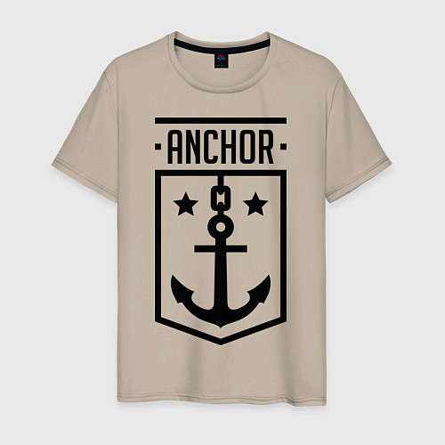 Мужская футболка Anchor Shield / Миндальный – фото 1