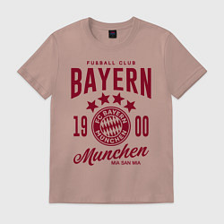 Футболка хлопковая мужская Bayern Munchen 1900, цвет: пыльно-розовый