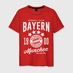 Футболка хлопковая мужская Bayern Munchen 1900, цвет: красный