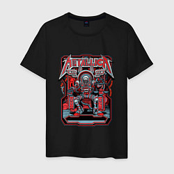 Футболка хлопковая мужская Metallica: Robot Style, цвет: черный