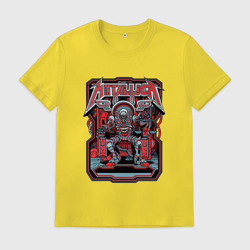 Мужская футболка Metallica: Robot Style / Желтый – фото 1