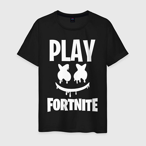 Мужская футболка Marshmello: Play Fortnite / Черный – фото 1