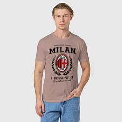 Футболка хлопковая мужская Milan: I Rossoneri, цвет: пыльно-розовый — фото 2