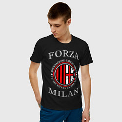 Футболка хлопковая мужская Forza Milan цвета черный — фото 2