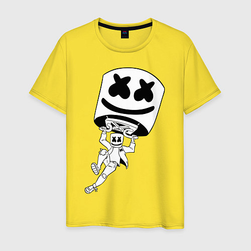 Мужская футболка Marshmello King / Желтый – фото 1