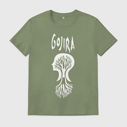 Футболка хлопковая мужская Gojira, цвет: авокадо