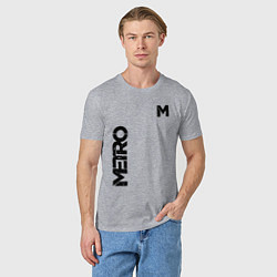 Футболка хлопковая мужская METRO M, цвет: меланж — фото 2