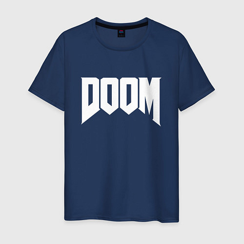Мужская футболка DOOM / Тёмно-синий – фото 1
