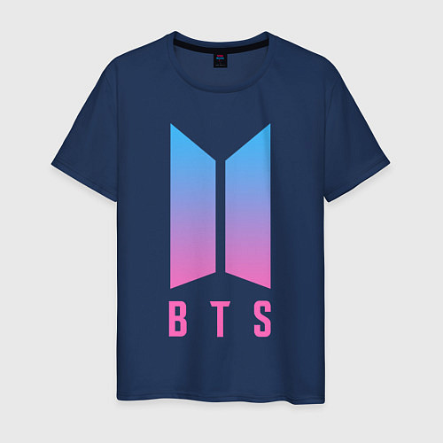 Мужская футболка BTS: Neon Jimin / Тёмно-синий – фото 1