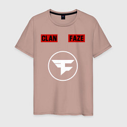 Футболка хлопковая мужская FAZE CLAN, цвет: пыльно-розовый