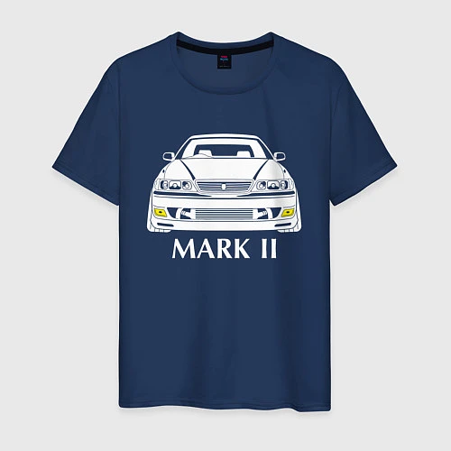 Мужская футболка Toyota Mark2 JZX100 / Тёмно-синий – фото 1
