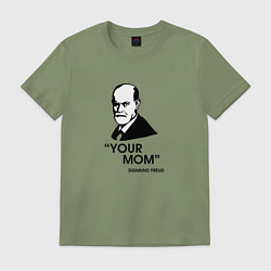 Футболка хлопковая мужская Your Mom, цвет: авокадо