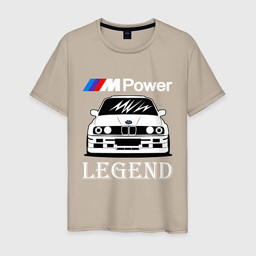 Мужская футболка BMW M Power: Legend / Миндальный – фото 1