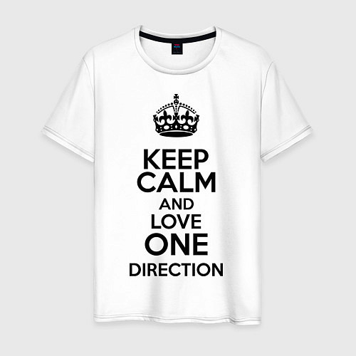 Мужская футболка Keep Calm & Love One Direction / Белый – фото 1