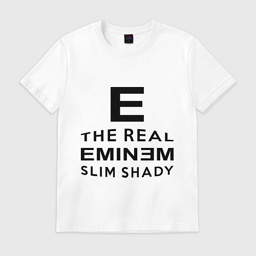 Мужская футболка The real eminem / Белый – фото 1