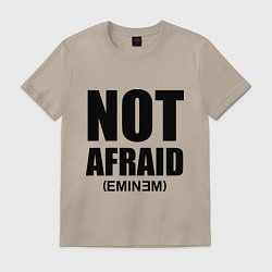 Футболка хлопковая мужская Not Afraid, цвет: миндальный