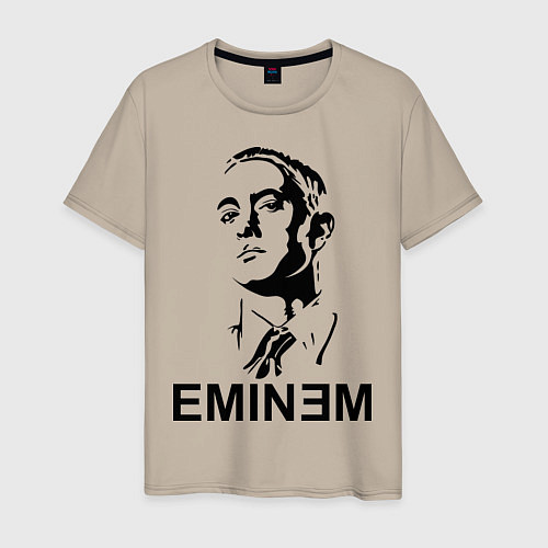 Мужская футболка Эминем / Миндальный – фото 1