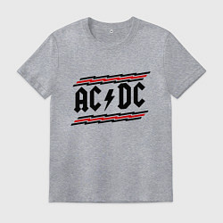 Футболка хлопковая мужская AC/DC Voltage, цвет: меланж