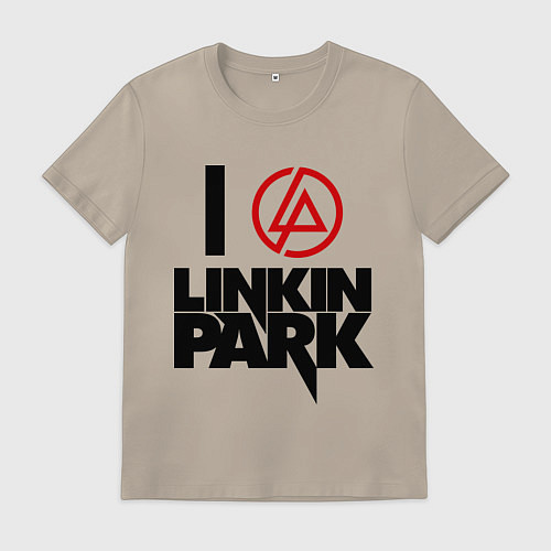 Мужская футболка I love Linkin Park / Миндальный – фото 1