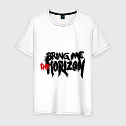 Футболка хлопковая мужская Bring me the horizon, цвет: белый