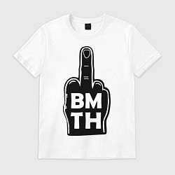 Футболка хлопковая мужская BMTH Fuck, цвет: белый