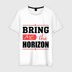 Футболка хлопковая мужская Bring me the horizon, цвет: белый