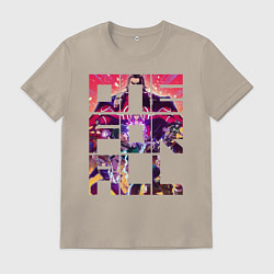 Футболка хлопковая мужская One For All, цвет: миндальный