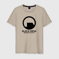 Футболка хлопковая мужская Black Mesa: Research Facility, цвет: миндальный
