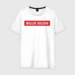 Футболка хлопковая мужская Supreme: Billie Eilish, цвет: белый