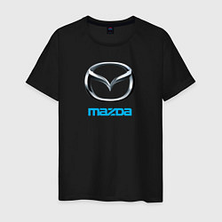 Футболка хлопковая мужская MAZDA, цвет: черный