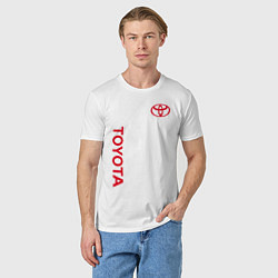 Футболка хлопковая мужская TOYOTA, цвет: белый — фото 2