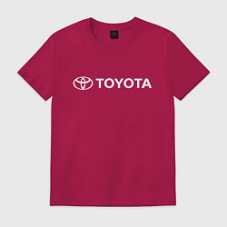Футболка хлопковая мужская TOYOTA, цвет: маджента
