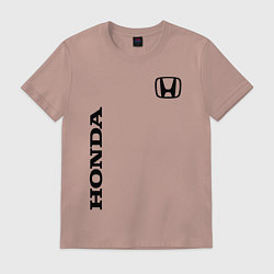 Футболка хлопковая мужская HONDA, цвет: пыльно-розовый
