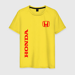 Футболка хлопковая мужская HONDA, цвет: желтый