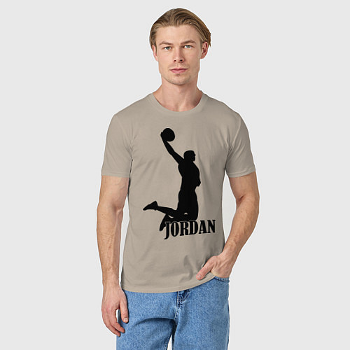 Мужская футболка Jordan Basketball / Миндальный – фото 3