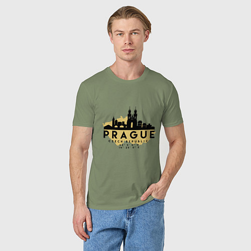 Мужская футболка Прага - Чехия / Авокадо – фото 3