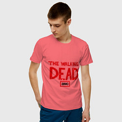 Футболка хлопковая мужская The walking Dead AMC цвета коралловый — фото 2