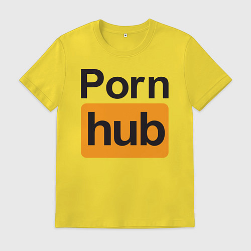 Мужская футболка PornHub / Желтый – фото 1