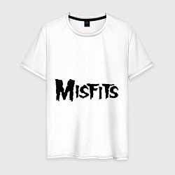 Футболка хлопковая мужская Misfits logo, цвет: белый